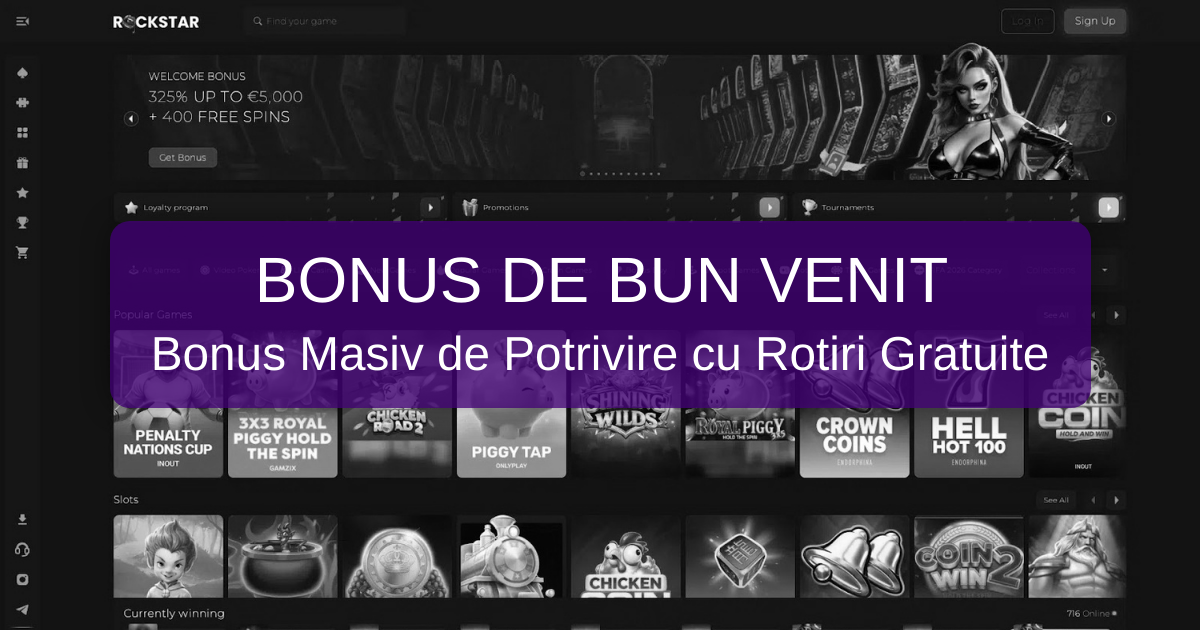 Rockstar Casino welcome bonus